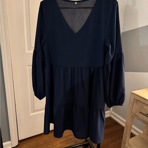 Elegant Navy Blue Women's Top